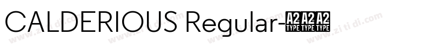 CALDERIOUS Regular字体转换